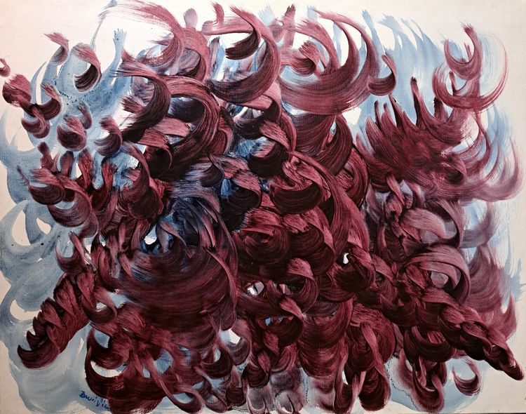 René Duvillier (1919-2002), Abstraction Intitulé Poursuites, 1961