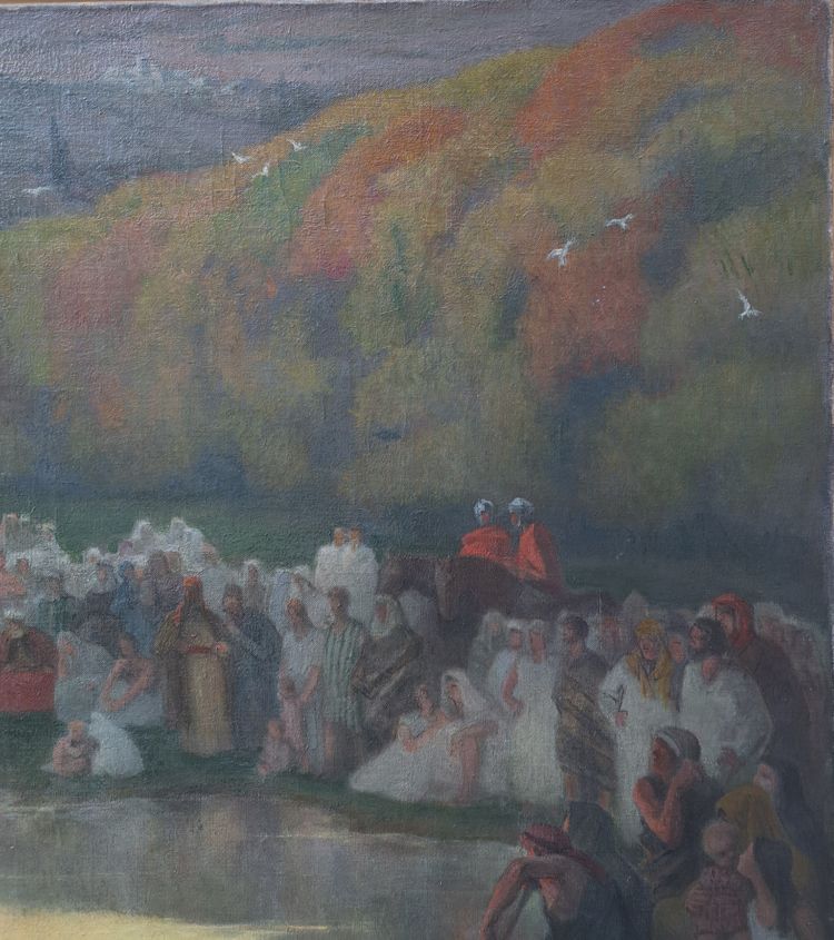 Louis Roger (1874-1953), La Prédication Au Bord Du Lac De Tibériade, Grand Prix De Rome 1899