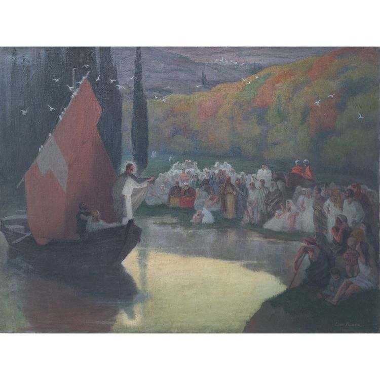 Louis Roger (1874-1953), La Prédication Au Bord Du Lac De Tibériade, Grand Prix De Rome 1899