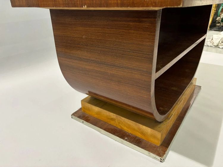 Art Deco Side Table in Rosewood and Maple, Circa 1930