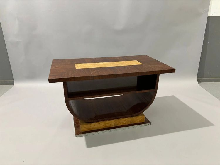 Art Deco Side Table in Rosewood and Maple, Circa 1930