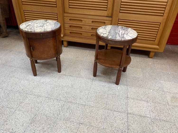 Two Art Deco bedside tables, which could make a pair, circa 1920/1930