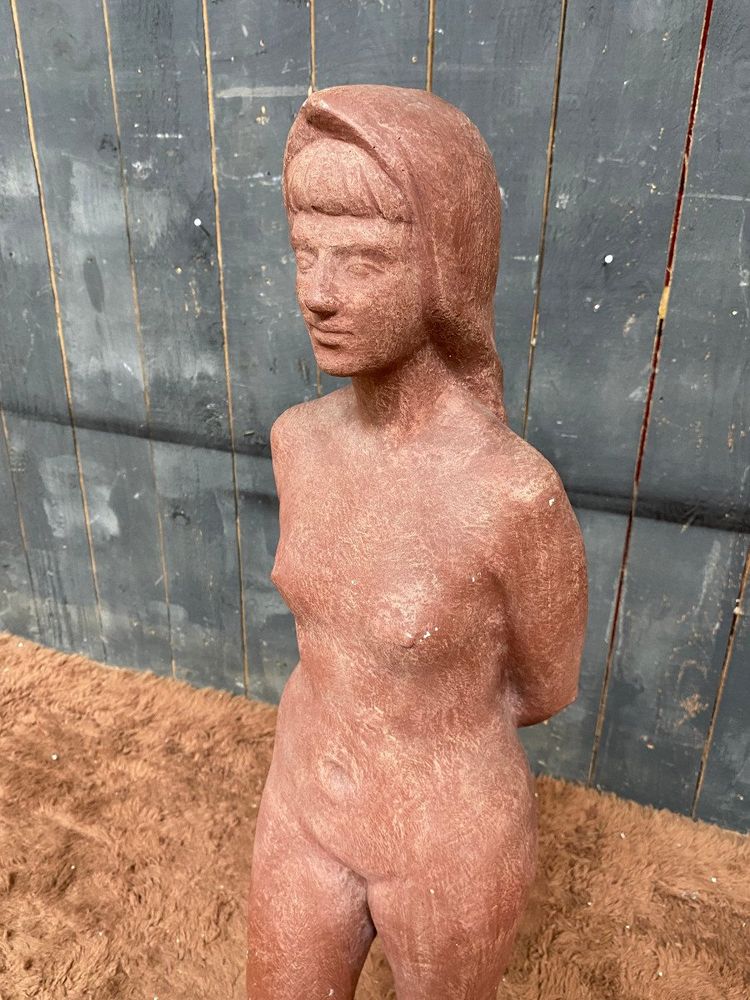 Sculpture En Terre Blanche  Attribute à Perugini Mario, Circa 1960