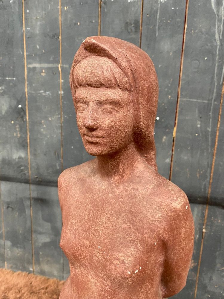 Sculpture En Terre Blanche  Attribute à Perugini Mario, Circa 1960
