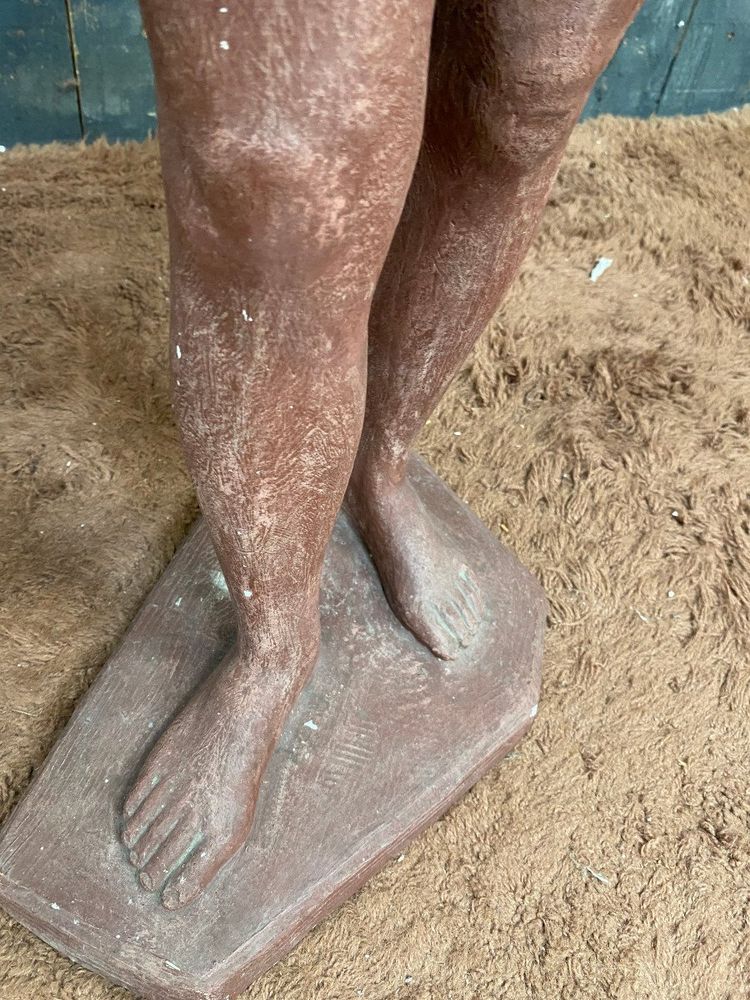 Sculpture En Terre Blanche  Attribute à Perugini Mario, Circa 1960