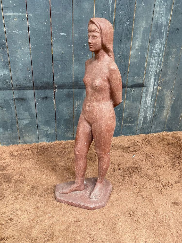 Sculpture En Terre Blanche  Attribute à Perugini Mario, Circa 1960