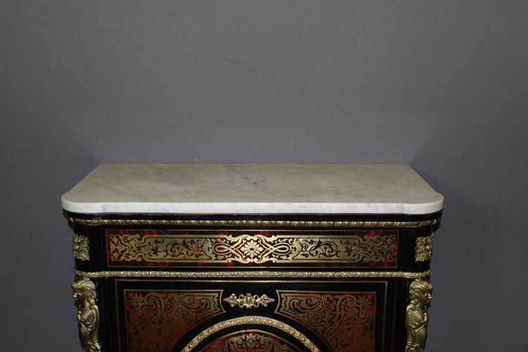 Meuble d'Appui Napoléon III En Marqueterie Boulle XIX