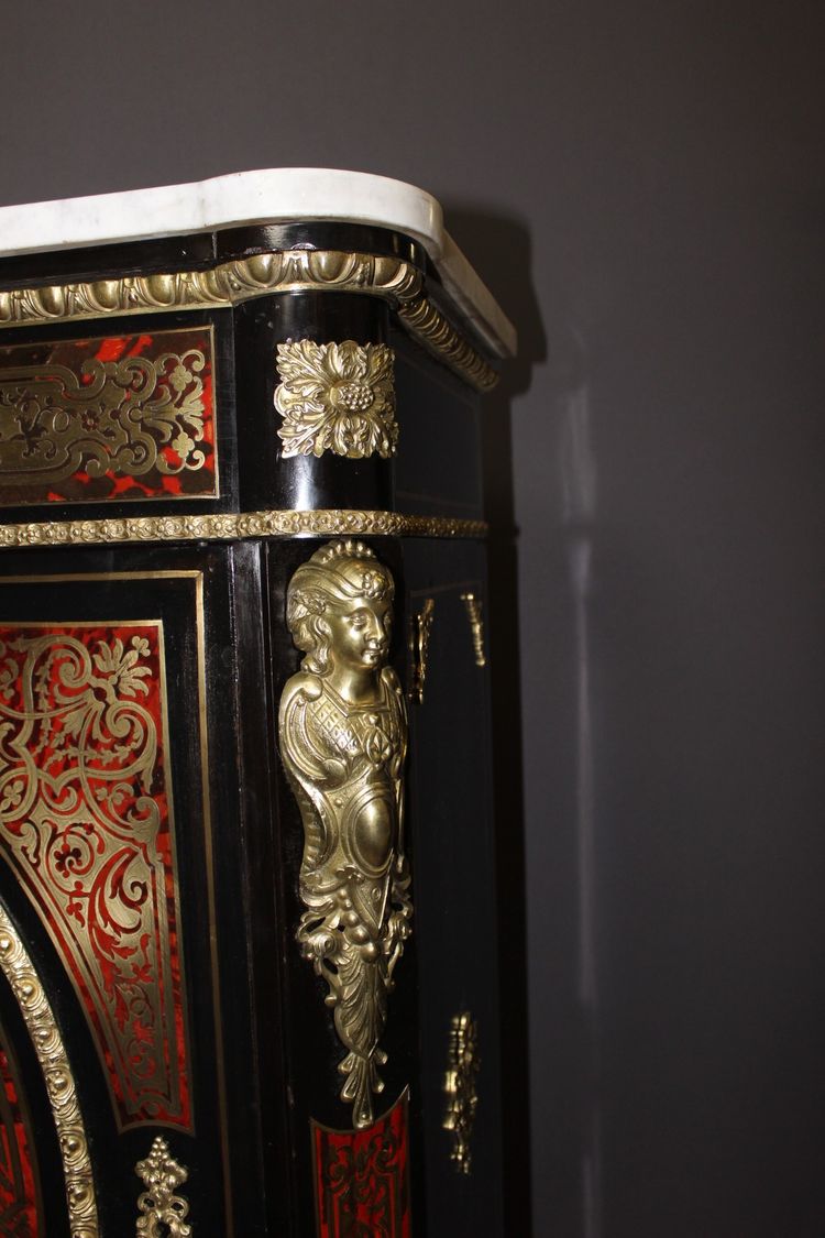 Meuble d'Appui Napoléon III En Marqueterie Boulle XIX