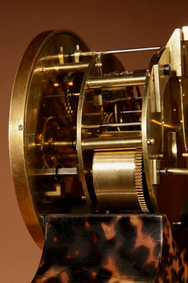 Magnifique et rare pendule de cheminée française avec thermomètre, vers 1870.