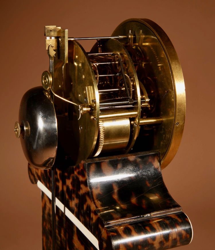 Magnifique et rare pendule de cheminée française avec thermomètre, vers 1870.