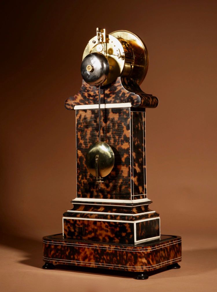 Magnifique et rare pendule de cheminée française avec thermomètre, vers 1870.