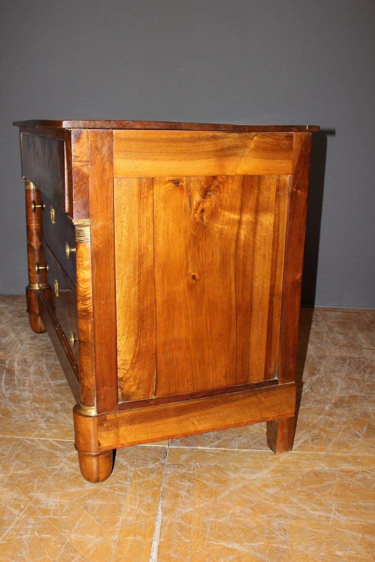 Commode Empire en noyer fin XIX