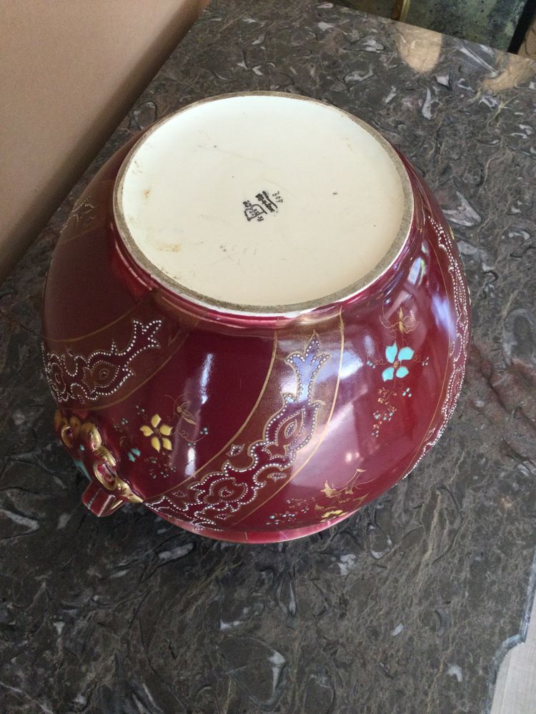 A large CHOISY-LE -ROI earthenware planter in glazed and enamelled earthenware