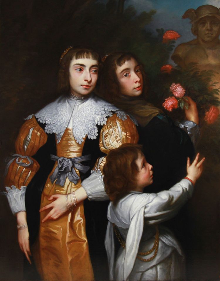 Pittura a olio su tela Ritratto di famiglia dopo Sir Anthony Van Dyck