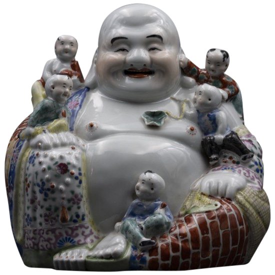 Glazed Terracotta Budai, 20th Century