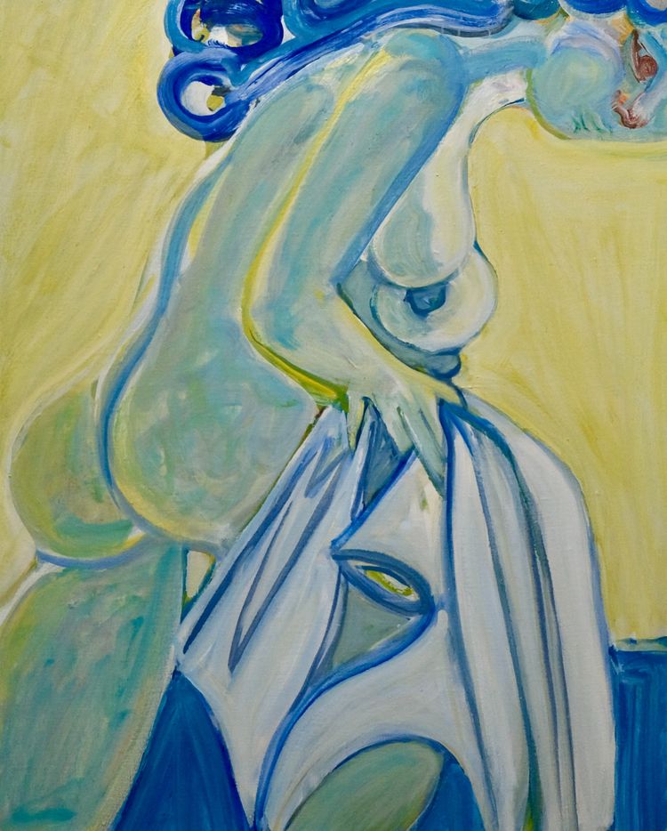 Nu jaune et bleu