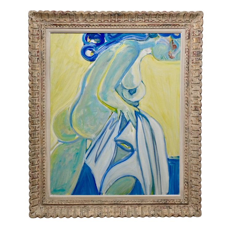 Yellow and blue nude