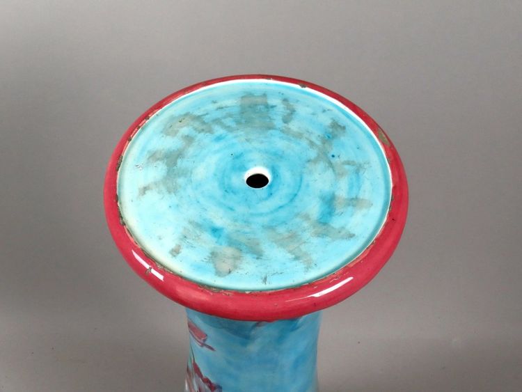 Delphin Massier (1836-1907) Ceramic Column Circa 1900, Signed