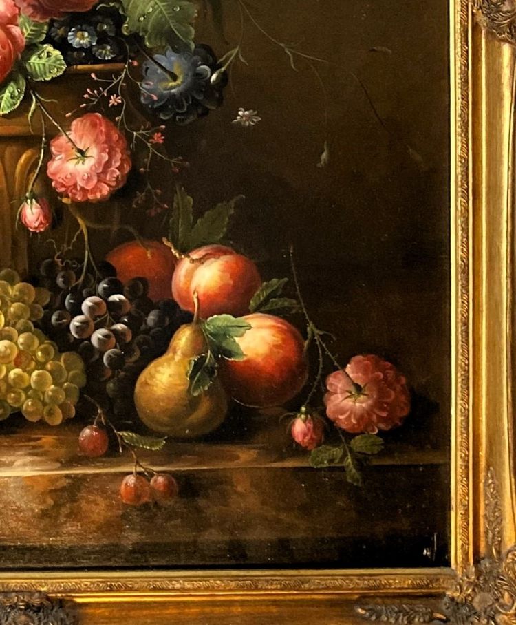 Still life with flowers by Elias Jozsa (b. 1932)