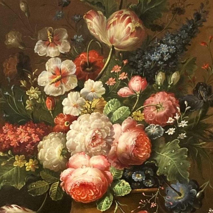Still life with flowers by Elias Jozsa (b. 1932)