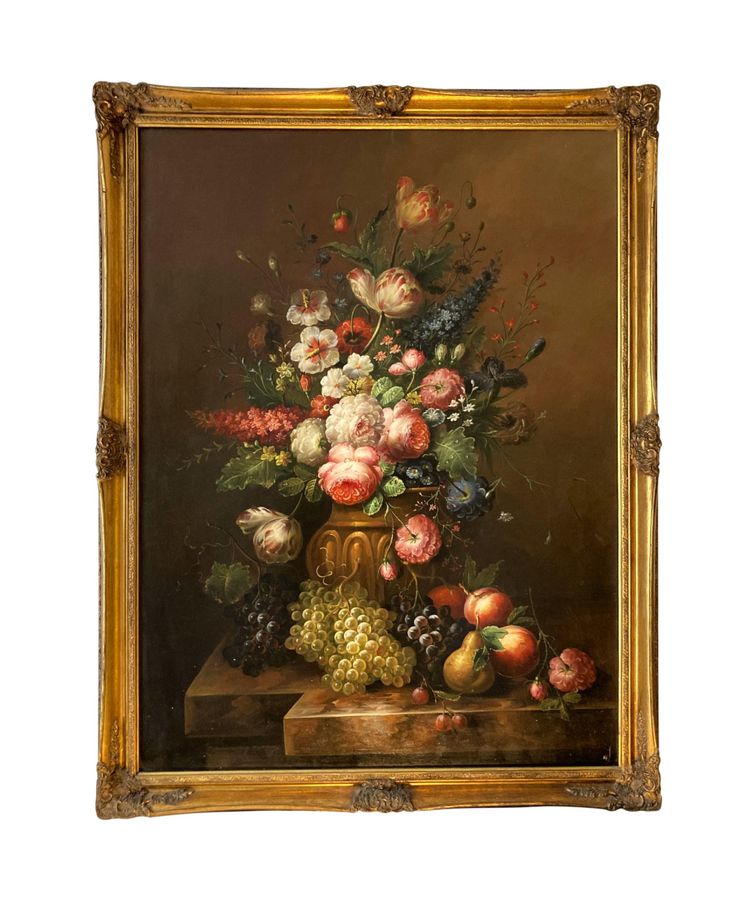 Still life with flowers by Elias Jozsa (b. 1932)
