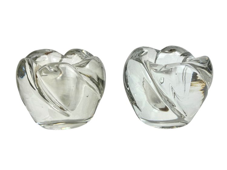 Daum Nancy - Pair of crystal candlesticks