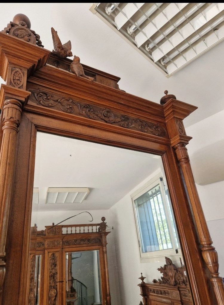 Ensemble de chambre à coucher italien ancien de la Renaissance