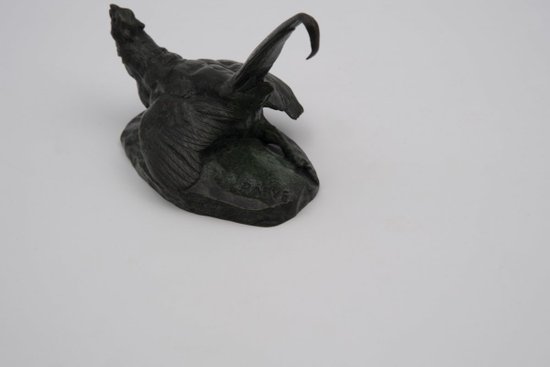 Fagiano ferito, Antoine-louis Barye. Bronzo, XIX secolo