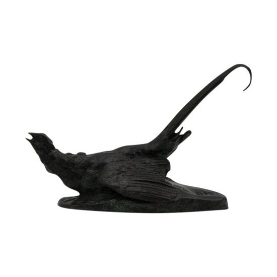 Wounded Pheasant, Antoine-louis Barye. Bronze, 19th Century