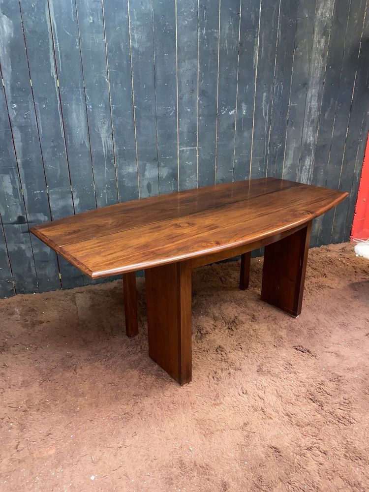 Grande Et élégante Console , Faisant Table, En Teck Circa 1960