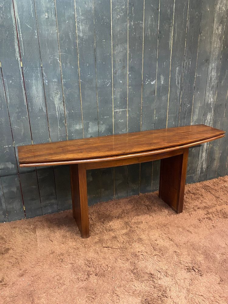 Grande Et élégante Console , Faisant Table, En Teck Circa 1960