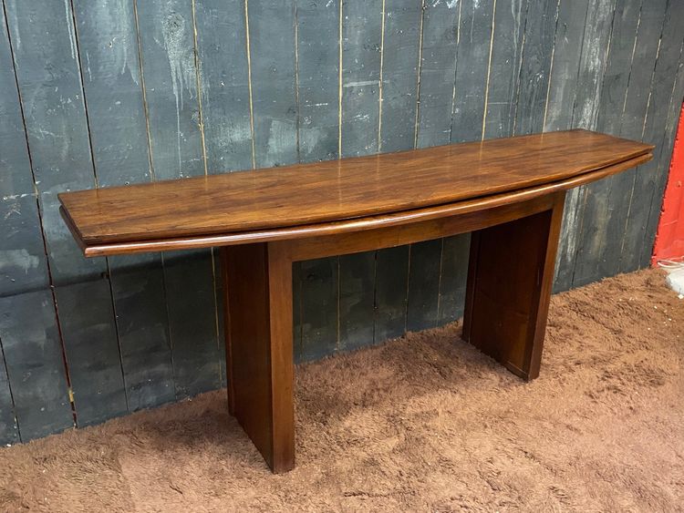 Grande Et élégante Console , Faisant Table, En Teck Circa 1960
