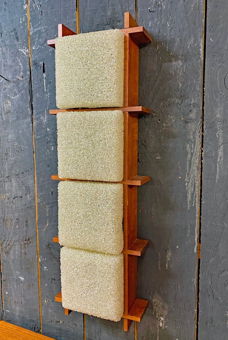 Applique in teak e Perpex, opera francese, 1950 circa