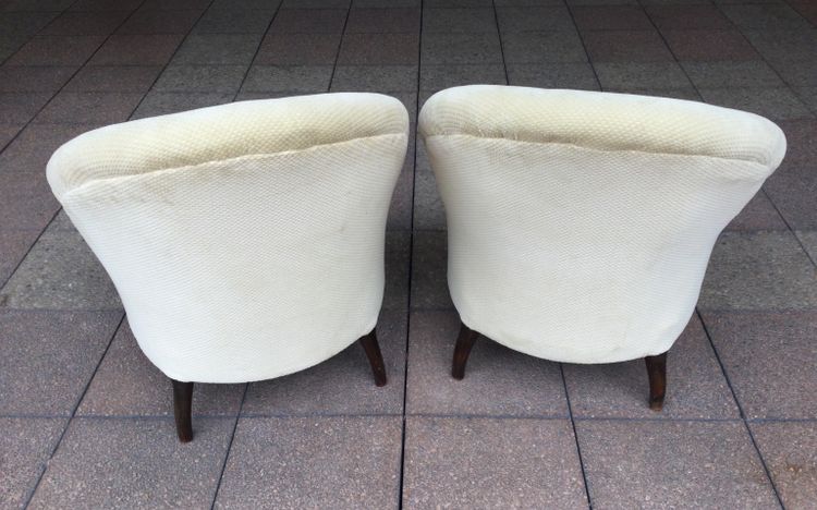 A pair of very comfortable bergères or chauffeuses.