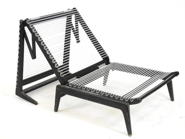 Georges Tigien , Intéressant Fauteuil Transformable En Chauffeuse Et Lit d'Appoint , Circa 1960
