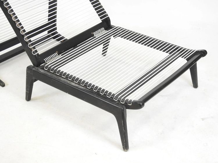 Georges Tigien , Intéressant Fauteuil Transformable En Chauffeuse Et Lit d'Appoint , Circa 1960