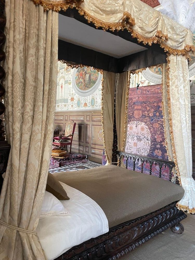 Louis XIII-Style Canopy Bed, 19th Century, Fully Restored