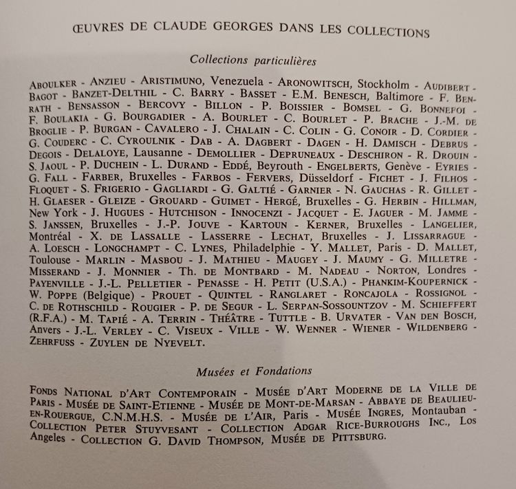 CLAUDE GEORGES 1929/1988