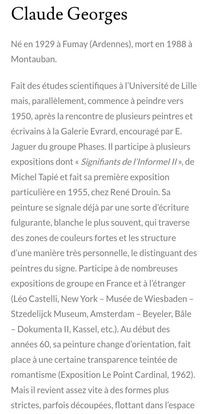 CLAUDE GEORGES 1929/1988