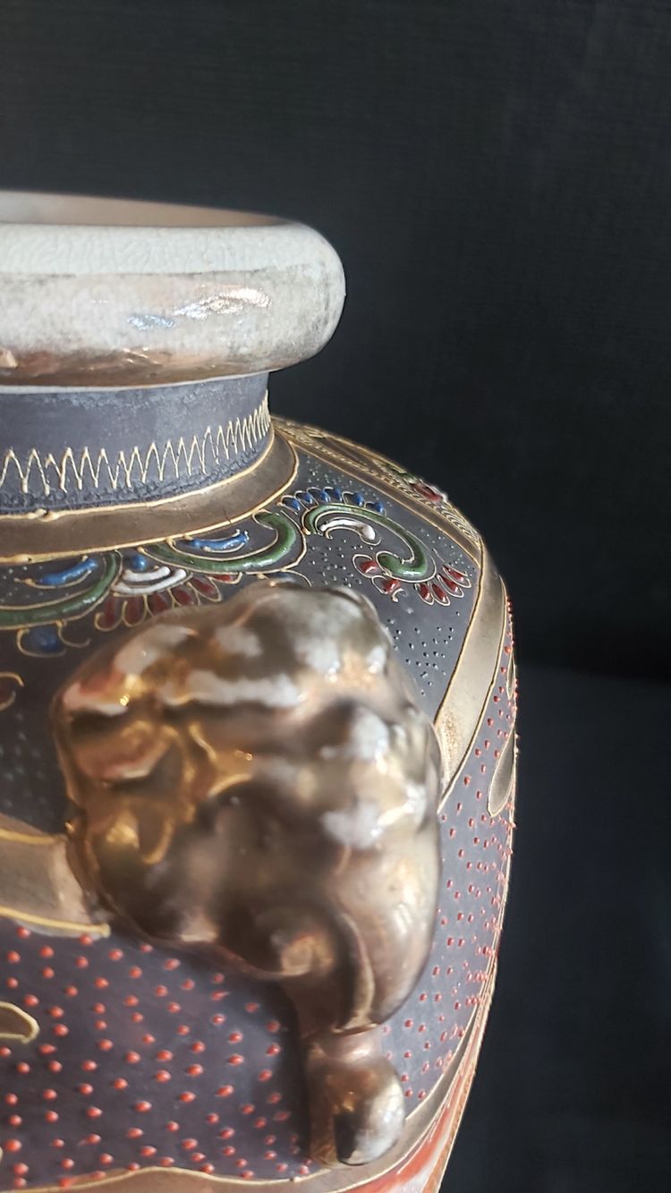 Pair of late 19th century Satsuma vases