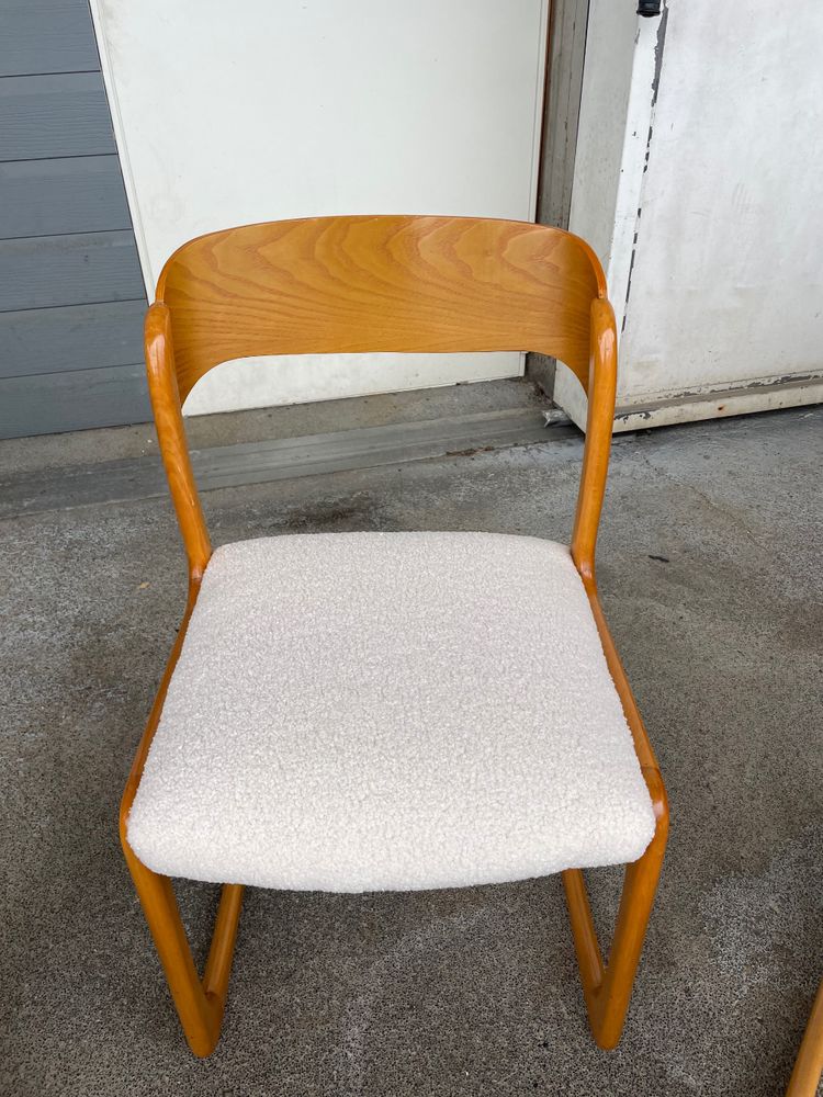 Baumann - Suite di 8 sedie modello Sledge Circa 1960