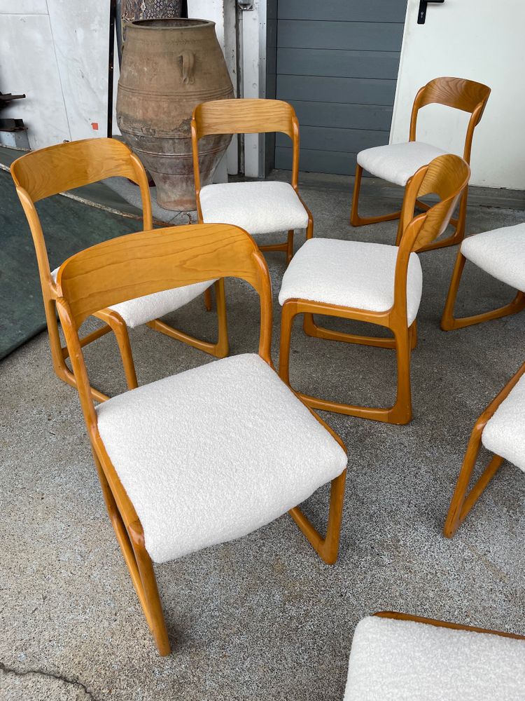Baumann - Suite di 8 sedie modello Sledge Circa 1960
