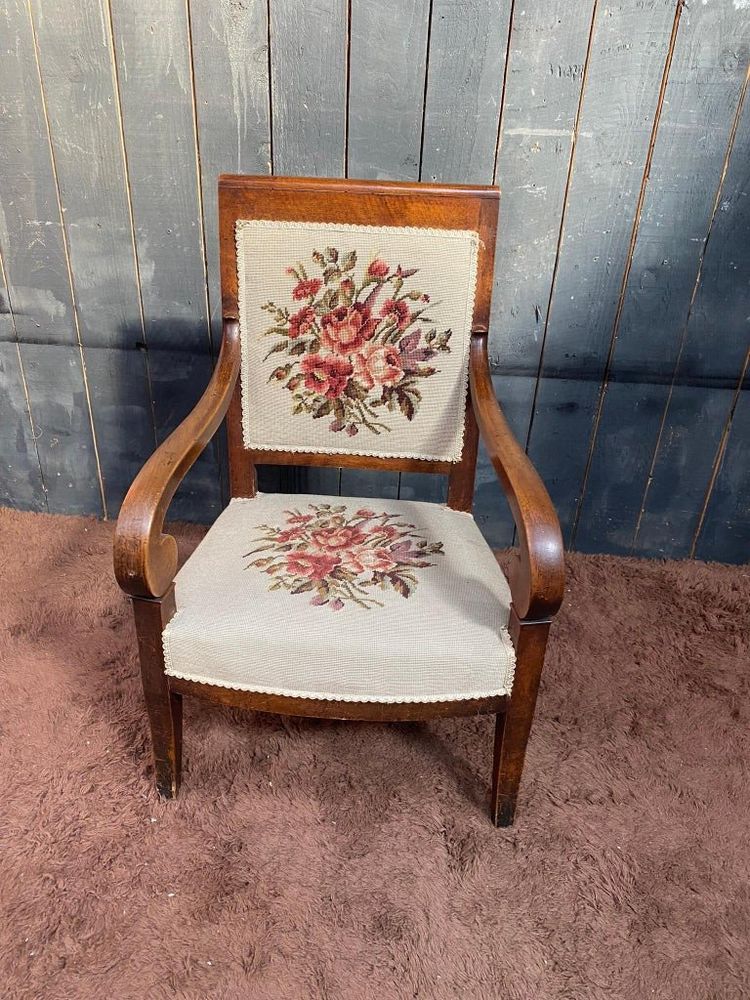 Fauteuil Acajou époque Empire, Tres Bon état