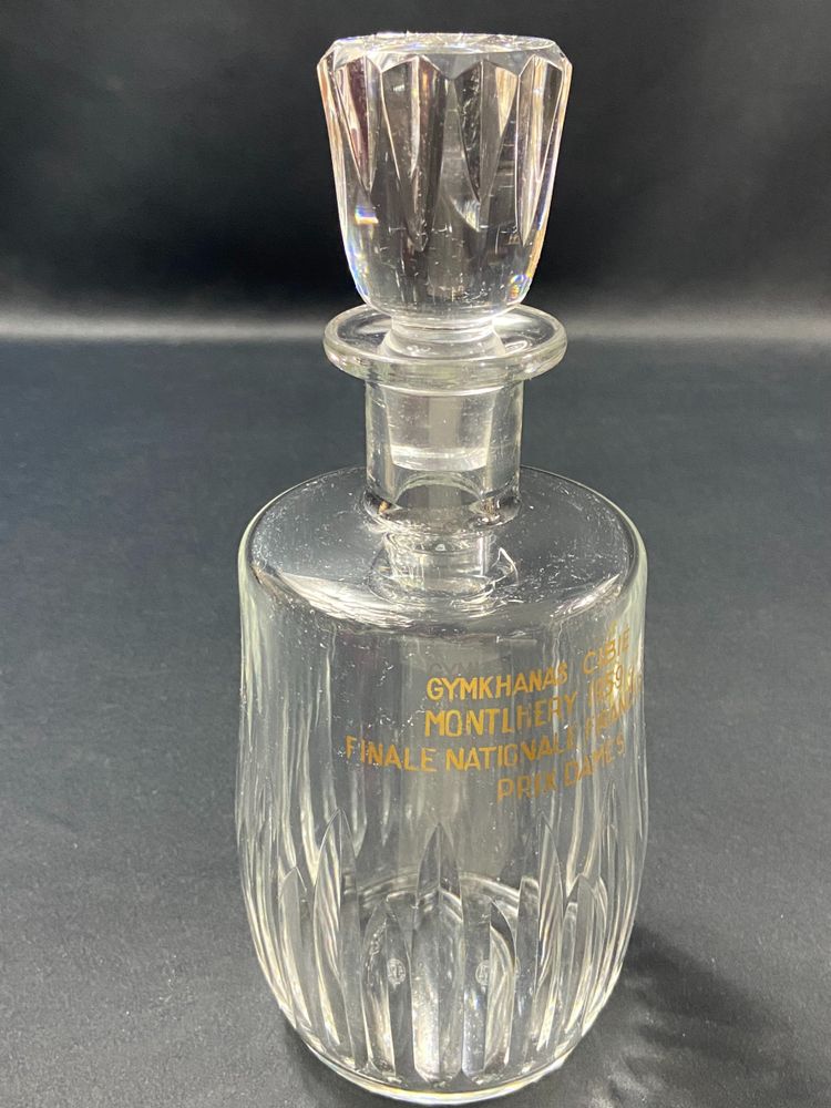 Trophäe Autorennen Karaffe Baccarat Cassino Gymkhana Cibié Monthléry 1959