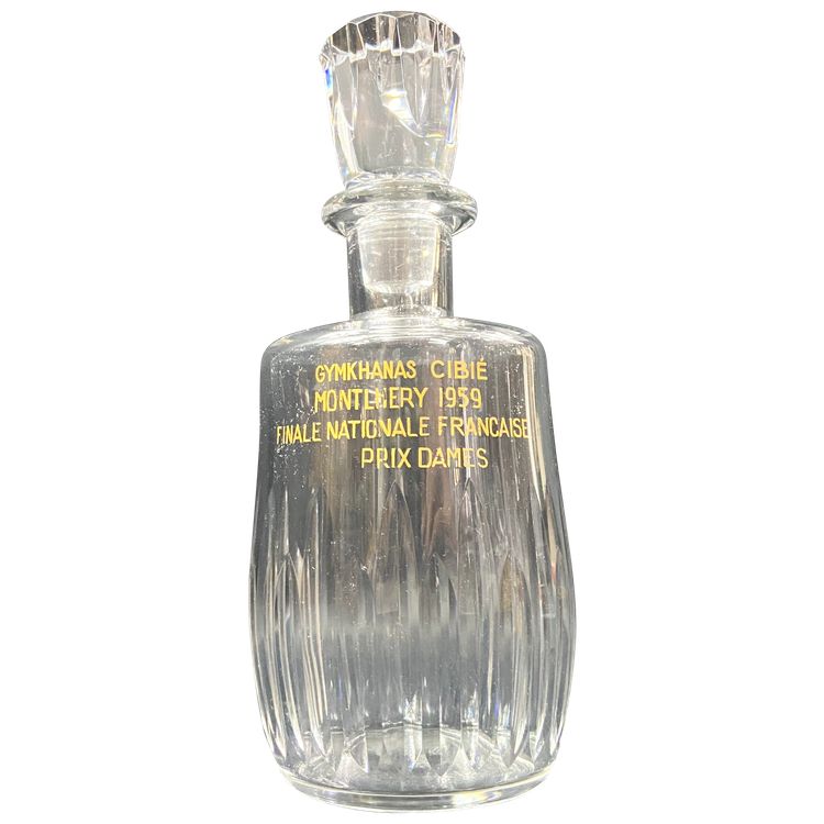 Trophäe Autorennen Karaffe Baccarat Cassino Gymkhana Cibié Monthléry 1959