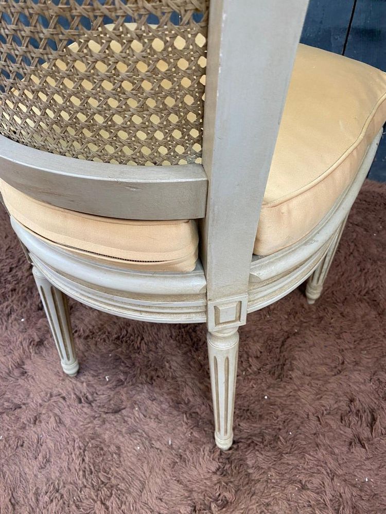 Set of four elegant Louis XVI style chairs, circa 1950