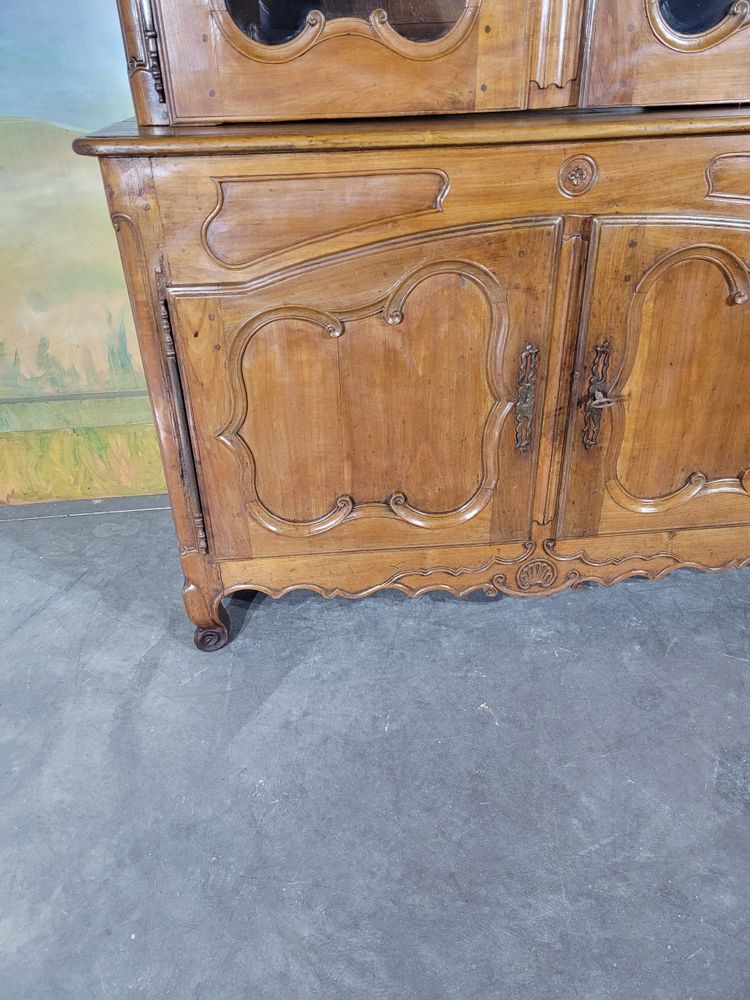 Two-part buffet in cherry wood, Louis XV period