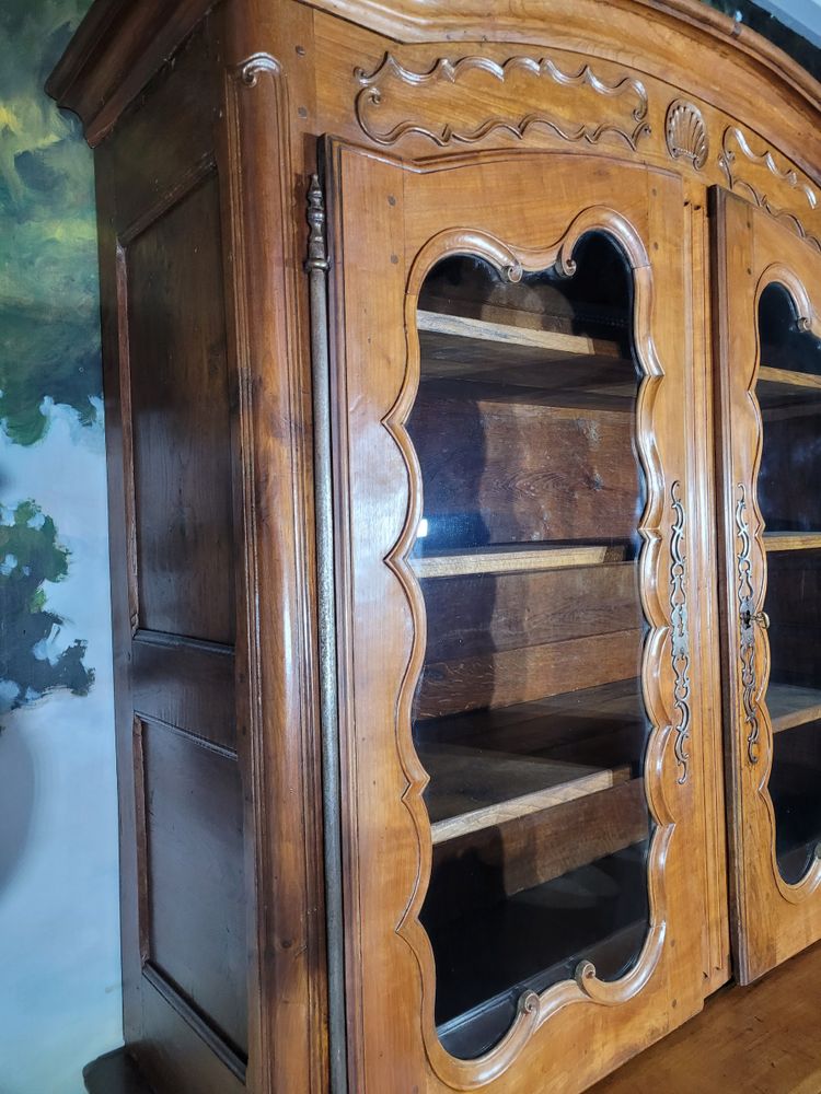 Two-part buffet in cherry wood, Louis XV period
