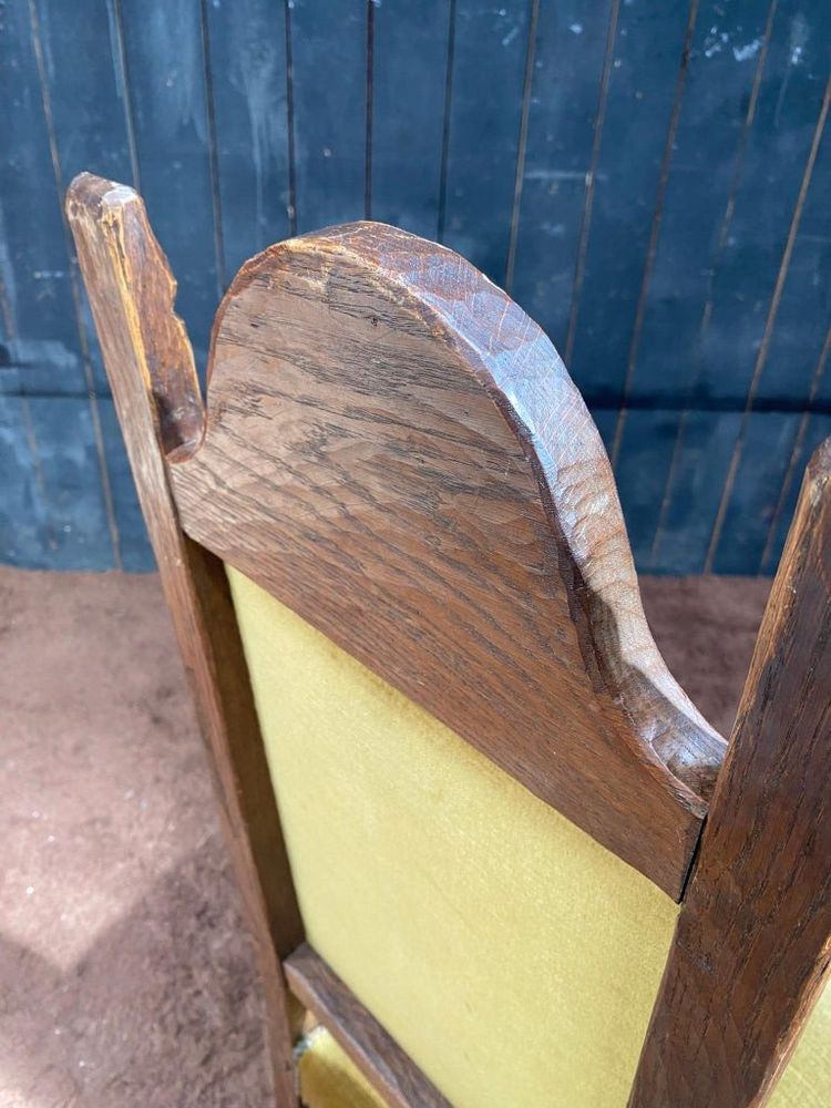 Set of 6 High-Back Oak Chairs, Circa 1950