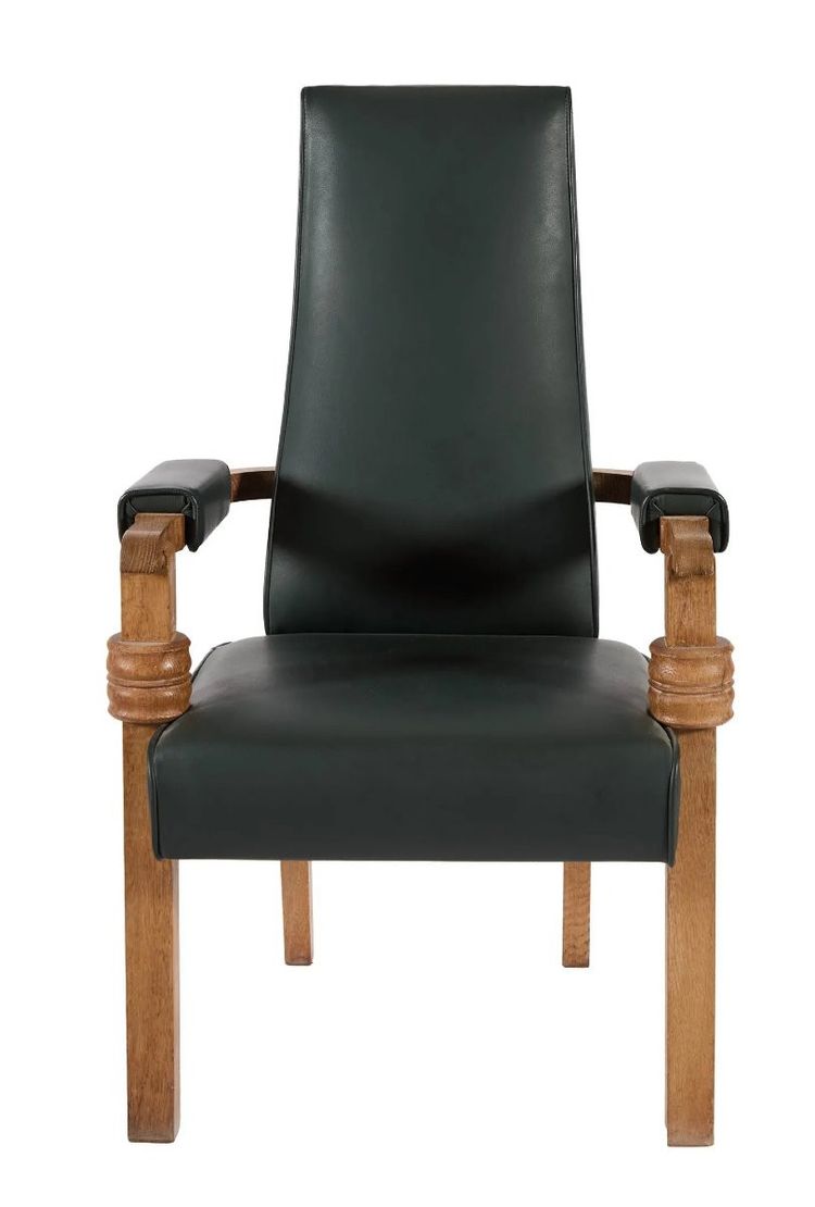 Charles Dudouyt ( 1885-1946 ) Scrivania e poltrona in rovere Art Déco 1940 circa